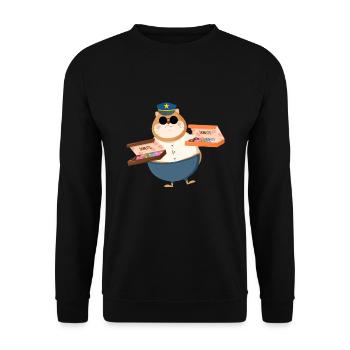 Cat Unicorn Donut - Unisex Sweatshirt - black - Front - Alina (178cm) & Michal (187cm)