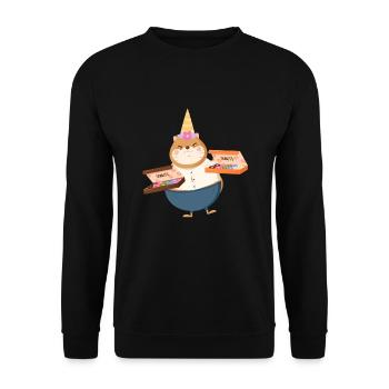 Cat Unicorn Donut - Unisex Sweatshirt - black - Front - Alina (178cm) & Michal (187cm)