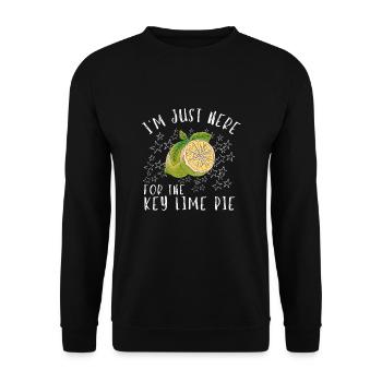 Key Lime Pie Tarte au citron Dessert - Sweat-shirt Unisexe - noir - Devant - Alina (178cm) & Michal (187cm)