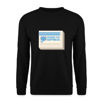 Ma médecine pour le bonheur appelée chats tous les jours - Sweat-shirt Unisexe - noir - Devant - Alina (178cm) & Michal (187cm)