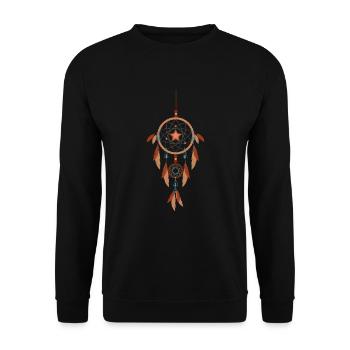 Native American Indian Abenaki - Unisex Pullover - Schwarz - Vorne - Alina (178cm) & Michal (187cm)
