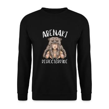 Native American Indian Abenaki - Unisex Pullover - Schwarz - Vorne - Alina (178cm) & Michal (187cm)