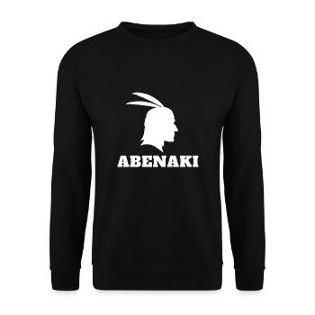 Native American Indian Abenaki - Unisex Pullover - Schwarz - Vorne - Alina (178cm) & Michal (187cm)