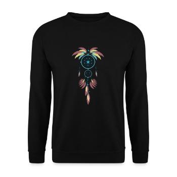 Native American Indian Abenaki - Unisex Pullover - Schwarz - Vorne - Alina (178cm) & Michal (187cm)