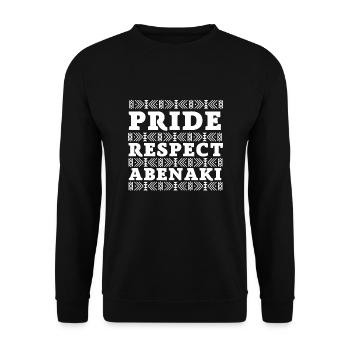Native American Indian Abenaki - Unisex Pullover - Schwarz - Vorne - Alina (178cm) & Michal (187cm)