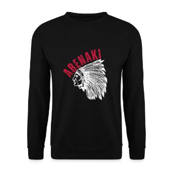 Native American Indian Abenaki - Unisex Pullover - Schwarz - Vorne - Alina (178cm) & Michal (187cm)