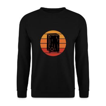 Cajon Box Drum Instrument Peruvian Cajon - Unisex Pullover - Schwarz - Vorne - Alina (178cm) & Michal (187cm)