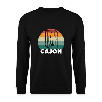 Cajon Box Drum Instrument Peruvian Cajon - Unisex Pullover - Schwarz - Vorne - Alina (178cm) & Michal (187cm)