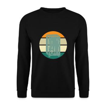 Cajon Box Drum Instrument Peruvian Cajon - Unisex Pullover - Schwarz - Vorne - Alina (178cm) & Michal (187cm)