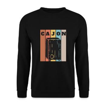 Cajon Box Drum Instrument Peruvian Cajon - Unisex Pullover - Schwarz - Vorne - Alina (178cm) & Michal (187cm)