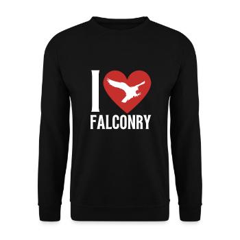 Falconer Falconry Ornithology Falcon Trainer - Unisex Pullover - Schwarz - Vorne - Alina (178cm) & Michal (187cm)