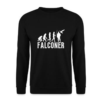 Falconer Falconry Ornithology Falcon Trainer - Unisex Pullover - Schwarz - Vorne - Alina (178cm) & Michal (187cm)