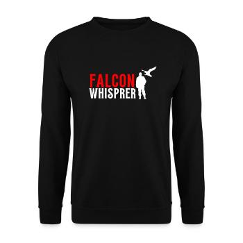 Falconer Falconry Ornithology Falcon Trainer - Unisex Pullover - Schwarz - Vorne - Alina (178cm) & Michal (187cm)