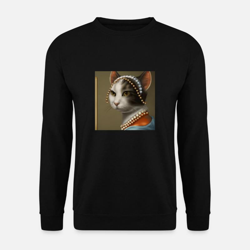 Cat Art History - Unisex Pullover - Schwarz