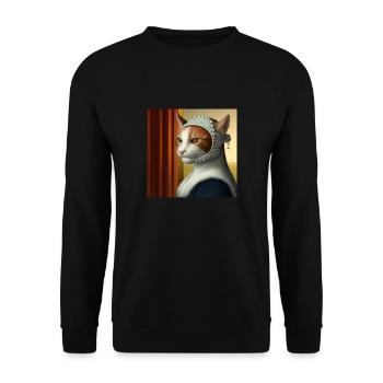 Histoire de l’art du chat - Sweat-shirt Unisexe - noir - Devant - Alina (178cm) & Michal (187cm)