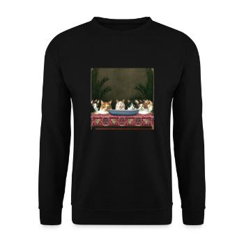 Histoire de l’art du chat - Sweat-shirt Unisexe - noir - Devant - Alina (178cm) & Michal (187cm)
