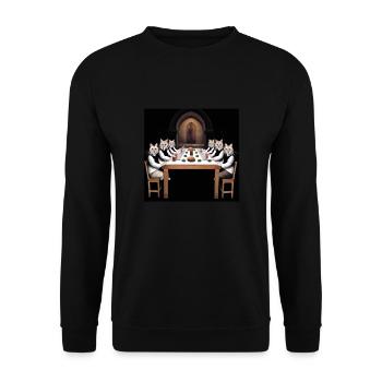 Histoire de l’art du chat - Sweat-shirt Unisexe - noir - Devant - Alina (178cm) & Michal (187cm)