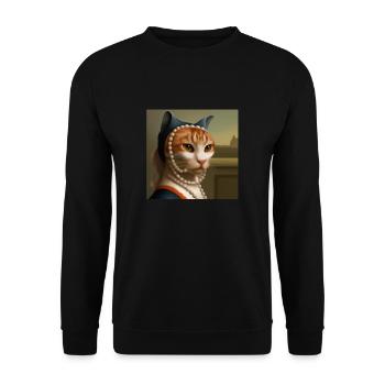 Histoire de l’art du chat - Sweat-shirt Unisexe - noir - Devant - Alina (178cm) & Michal (187cm)
