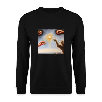 Histoire de l’art du chat - Sweat-shirt Unisexe - noir - Devant - Alina (178cm) & Michal (187cm)