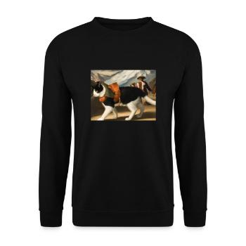 Histoire de l’art du chat - Sweat-shirt Unisexe - noir - Devant - Alina (178cm) & Michal (187cm)