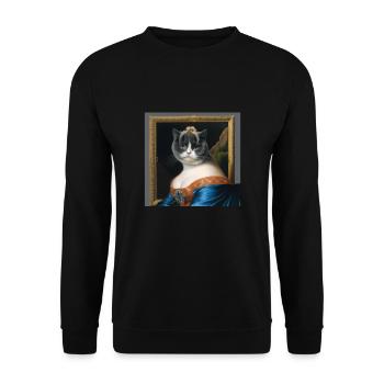 Histoire de l’art du chat - Sweat-shirt Unisexe - noir - Devant - Alina (178cm) & Michal (187cm)