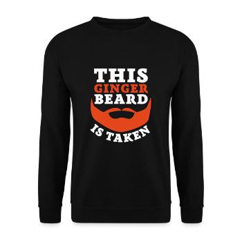 This Beard Is Taken - Bearded Man Valentines Day - Unisex Sweatshirt - black - Front - Alina (178cm) & Michal (187cm)
