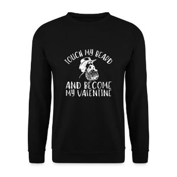 This Beard Is Taken - Bearded Man Valentines Day - Unisex Sweatshirt - black - Front - Alina (178cm) & Michal (187cm)