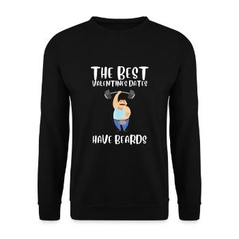 This Beard Is Taken - Bearded Man Valentines Day - Unisex Sweatshirt - black - Front - Alina (178cm) & Michal (187cm)