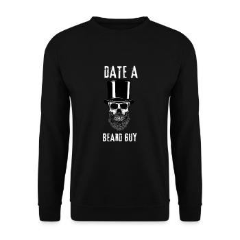 This Beard Is Taken - Bearded Man Valentines Day - Unisex Sweatshirt - black - Front - Alina (178cm) & Michal (187cm)