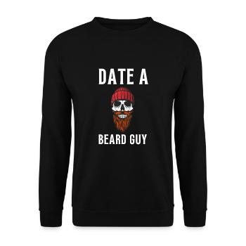 This Beard Is Taken - Bearded Man Valentines Day - Unisex Sweatshirt - black - Front - Alina (178cm) & Michal (187cm)