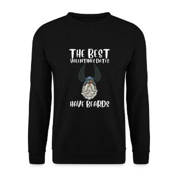 This Beard Is Taken - Bearded Man Valentines Day - Unisex Sweatshirt - black - Front - Alina (178cm) & Michal (187cm)