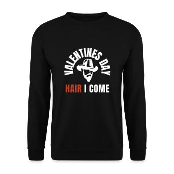 This Beard Is Taken - Bearded Man Valentines Day - Unisex Sweatshirt - black - Front - Alina (178cm) & Michal (187cm)