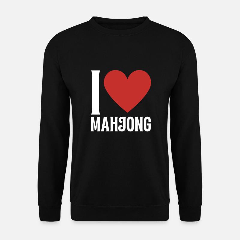 Cats Playing Mahjong - Unisex Sweatshirt - black