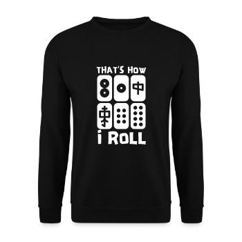 Cats Playing Mahjong - Unisex Sweatshirt - black - Front - Alina (178cm) & Michal (187cm)