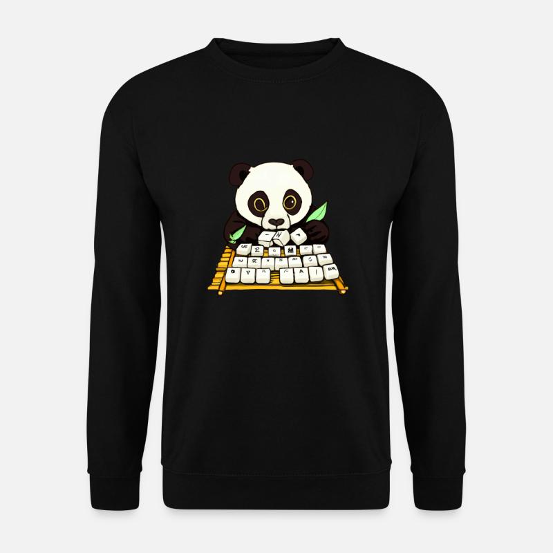 Cats Playing Mahjong - Unisex Pullover - Schwarz