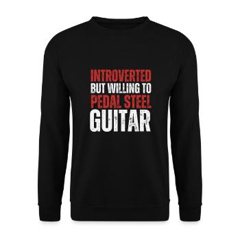 Pedal Steel Guitar - Unisex Pullover - Schwarz - Vorne - Alina (178cm) & Michal (187cm)