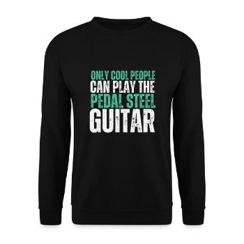 Pedal Steel Guitar - Unisex Pullover - Schwarz - Vorne - Alina (178cm) & Michal (187cm)