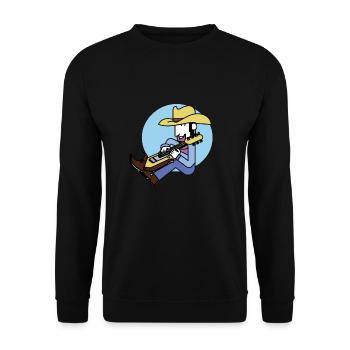 Pedal Steel Guitar - Unisex Pullover - Schwarz - Vorne - Alina (178cm) & Michal (187cm)
