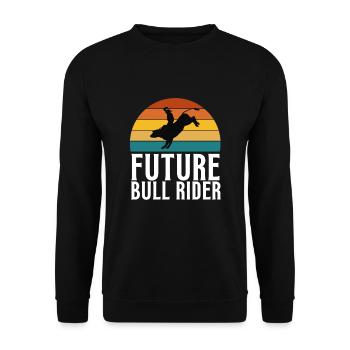 Future Bull Rider Steer Riding - Sweat-shirt Unisexe - noir - Devant - Alina (178cm) & Michal (187cm)