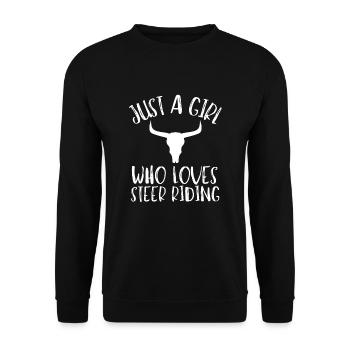 Future Bull Rider Steer Riding - Sweat-shirt Unisexe - noir - Devant - Alina (178cm) & Michal (187cm)