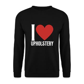 Restorer Furnishing Cushioning Upholstery - Unisex Sweatshirt - black - Front - Alina (178cm) & Michal (187cm)