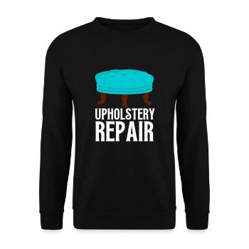 Restorer Furnishing Cushioning Upholstery - Unisex Sweatshirt - black - Front - Alina (178cm) & Michal (187cm)