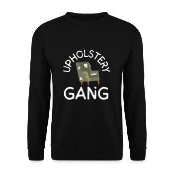 Restorer Furnishing Cushioning Upholstery - Unisex Sweatshirt - black - Front - Alina (178cm) & Michal (187cm)