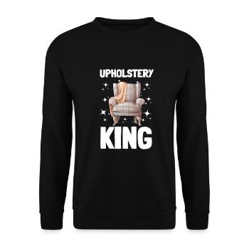 Restorer Furnishing Cushioning Upholstery - Unisex Sweatshirt - black - Front - Alina (178cm) & Michal (187cm)