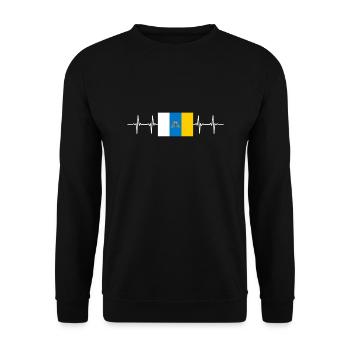 Spain Spanish Region Canary Islands - Unisex Pullover - Schwarz - Vorne - Alina (178cm) & Michal (187cm)