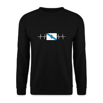 Spain Spanish Region Galicia - Unisex Pullover - Schwarz - Vorne - Alina (178cm) & Michal (187cm)