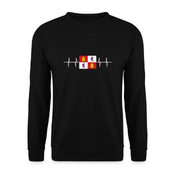 Spain Spanish Region Castile And León - Unisex Pullover - Schwarz - Vorne - Alina (178cm) & Michal (187cm)