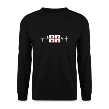 Italy Italian Sardinia - Unisex Pullover - Schwarz - Vorne - Alina (178cm) & Michal (187cm)