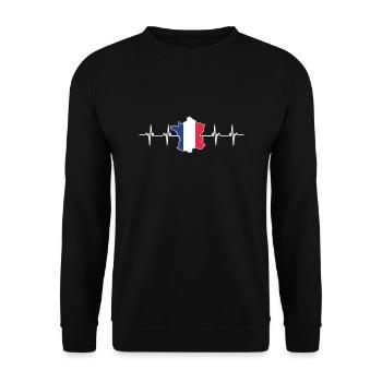 Fraternité Liberte Egalite Français Révolution - Sweat-shirt Unisexe - noir - Devant - Alina (178cm) & Michal (187cm)