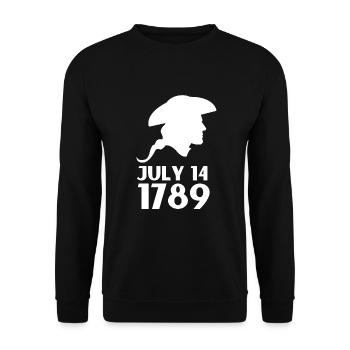 Fraternité Liberte Egalite Français Révolution - Sweat-shirt Unisexe - noir - Devant - Alina (178cm) & Michal (187cm)